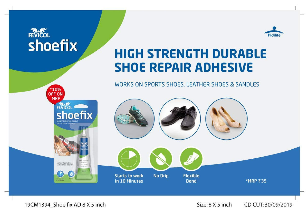Buy Fevicol Shoefix Shoe Repair Adhesive - High Strength & Durable, No Drip  Online at Best Price of Rs 76.44 - bigbasket
