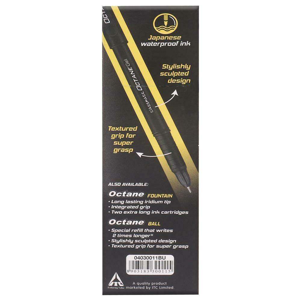 Classmate Octane Gel Pen Pack - 25 Pens (Blue & Black) + 10 FREE Refills
