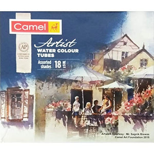 CAMEL ARTIST WATER COLOUR TUBES 9ML X 18 SHADE