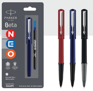 PARKER BETA NEO CHROME TRIM ROLLER BALL PEN –